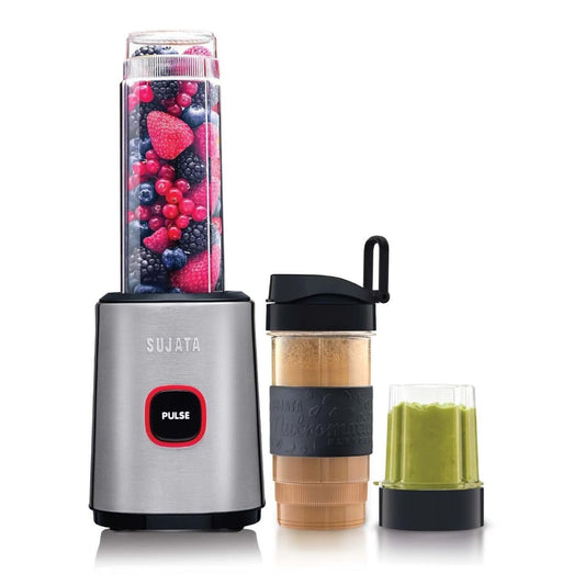 Sujata Nutromatic 600 Watt Electric Blender | Personal Blender for Smoothies, Juices & Nutritious Drinks with 3 Multipurpose Jars Including Travel Jar
