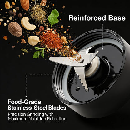 Sujata Nutromatic 600 Watt Electric Blender | Personal Blender for Smoothies, Juices & Nutritious Drinks with 3 Multipurpose Jars Including Travel Jar