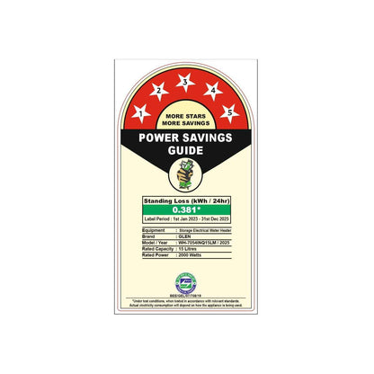 Water Heater 2000W 8 Bar Pressure Glasslined Element and Tank, Temperature control (7054 IN) - 10L/15L/25L