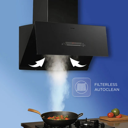 Glen Auto Clean Matt Glass Filterless Chimney with Inverter Technology, BLDC Motor 60cm 1600 m³/h – CH6074MGAC