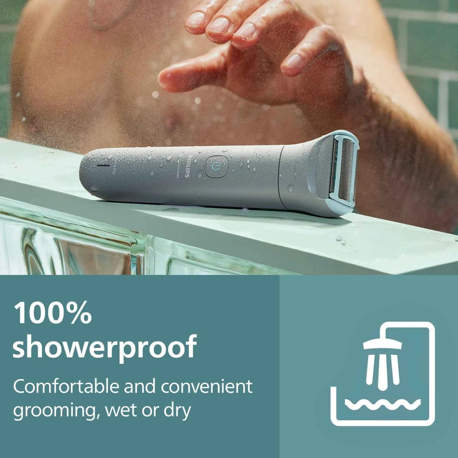 PHILIPS BG3470/15 Fully Waterproof Trimmer 80 min  Runtime 1 Length Settings (Grey)