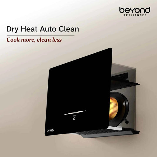Beyond Appliances Cube Pro Plug N Play BLDC Kitchen Chimney 1400 CMH 60 cm 5-Stage Charcoal Activated Filter 3-way Suction 45dB Auto Clean Chimney (Wall Mounted, Black)