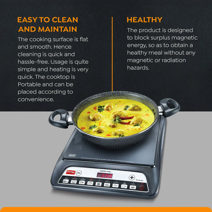 Prestige 1600 W Induction Cooktop Push Button (Black, PIC 20 NEO)
