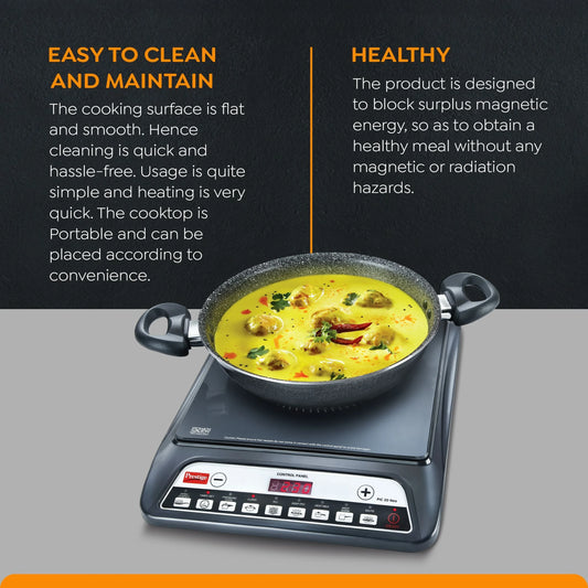 Prestige 1600 W Induction Cooktop Push Button (Black, PIC 20 NEO)