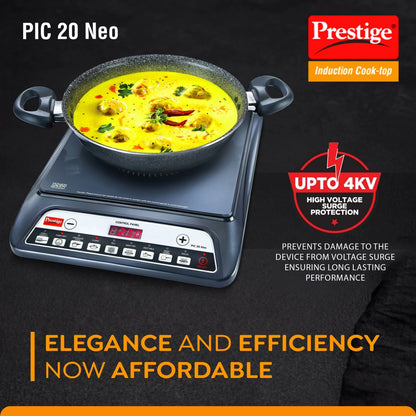 Prestige 1600 W Induction Cooktop Push Button (Black, PIC 20 NEO)