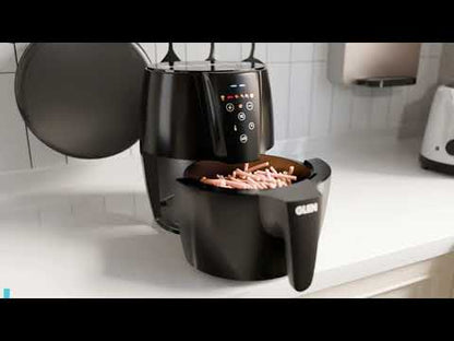 Glen Air Fryer, 5.0 Litre Digital Controls, 6 Pre Set Menu Timer, Temperature Control, 1500W -Black (SA3041DIGI)