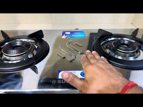 Sunshine Brio Falcon 4 Burner | Ultra Slim 4 Burner Stainless Steel Gas Stove | Ergonomic Knob, Brass Burner, 5G Technology | Manual Ignition, LPG Ready & PNG Compatible (Silver)