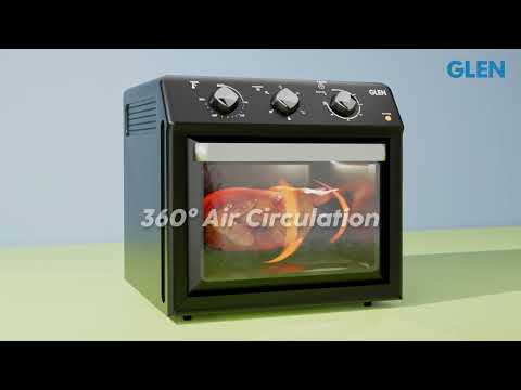 Glen SA3050 Air Fryer Oven 25 Litre with Temperature Control, 1800W – Black