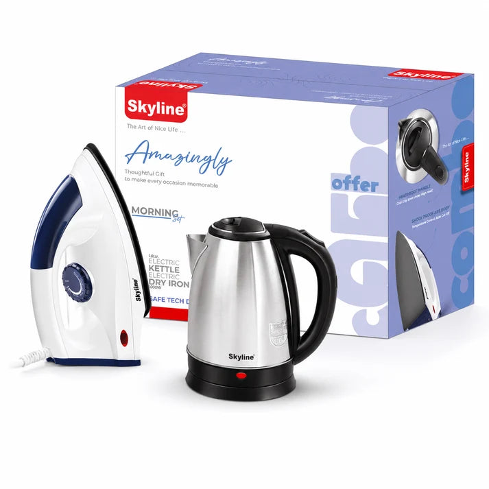 Skyline Electric Kettle & Dry Iron Combo