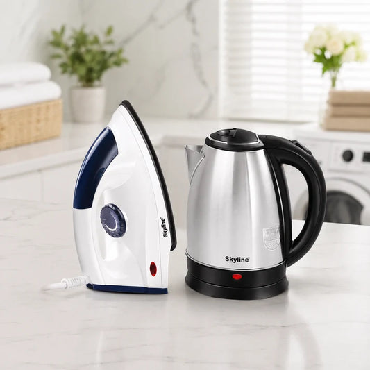 Skyline Electric Kettle & Dry Iron Combo